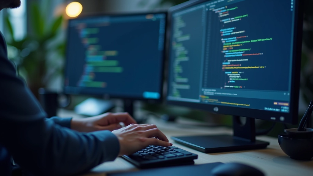 Programuotojo rankos, rašančios kodą ir konfigūruojančios NLP sistemas